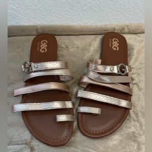 GBG Los Angeles Gold/Brown Sandals